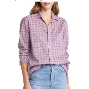 Frank & Eileen Joedy Shirt S floral geometric print